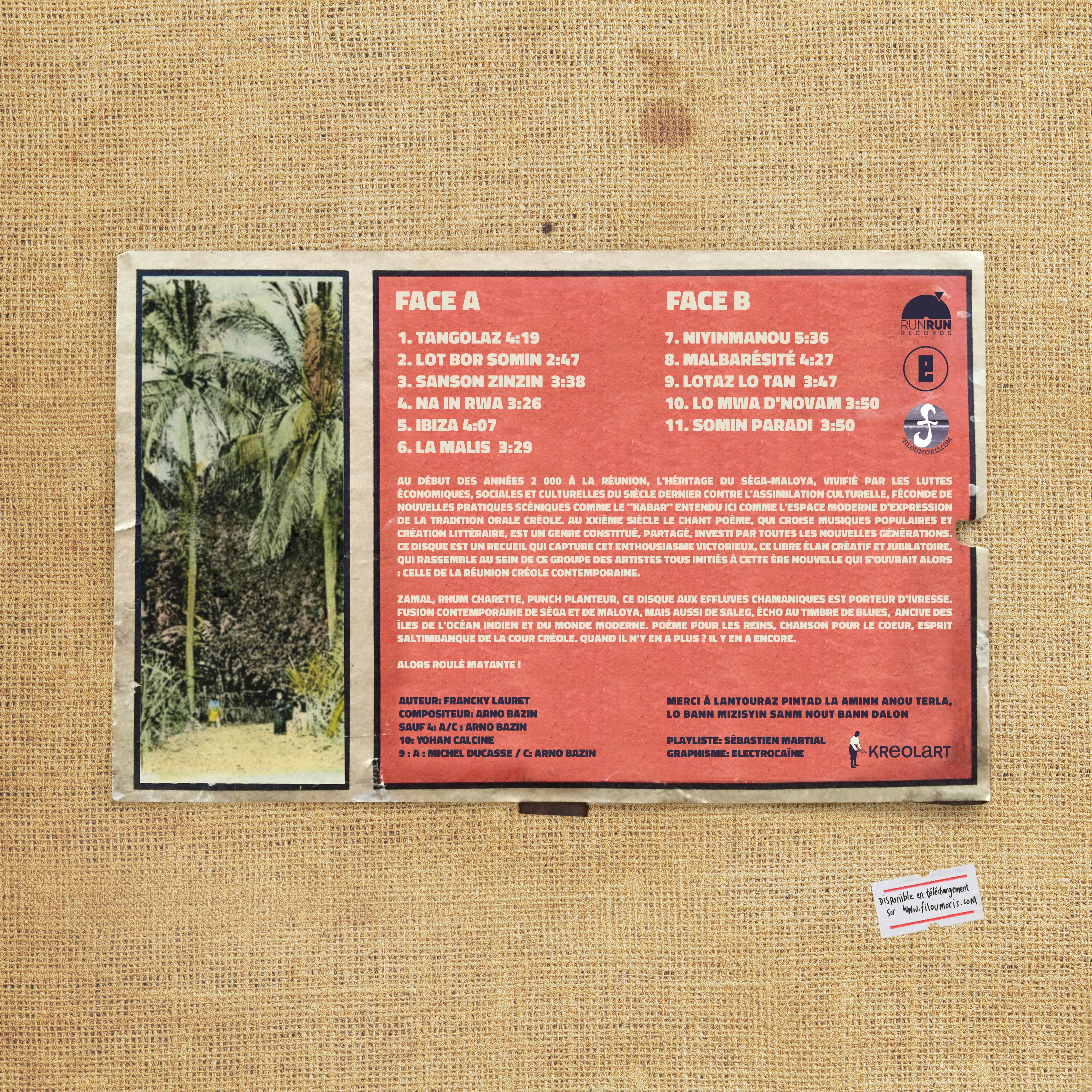 TAPOK — album cover back