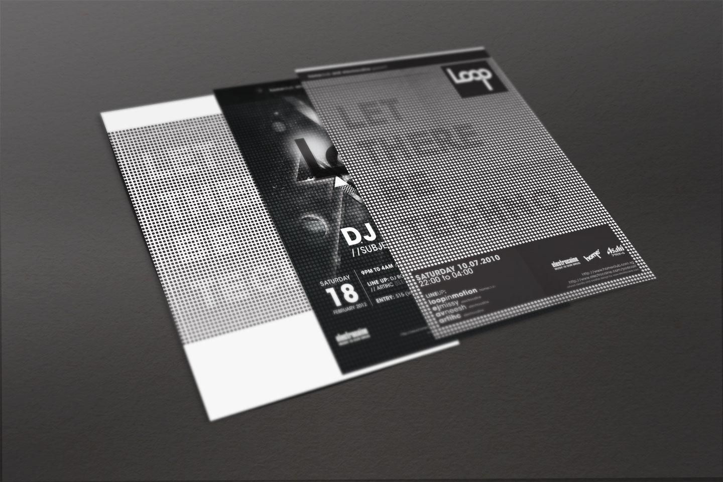 LOOP Techno — poster series